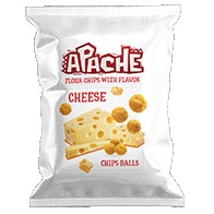 Flour chips with cheese flavor